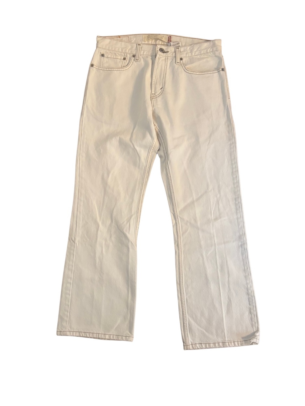 Levi's 527 Bootcut Jeans Off-White with Contrast Stitch